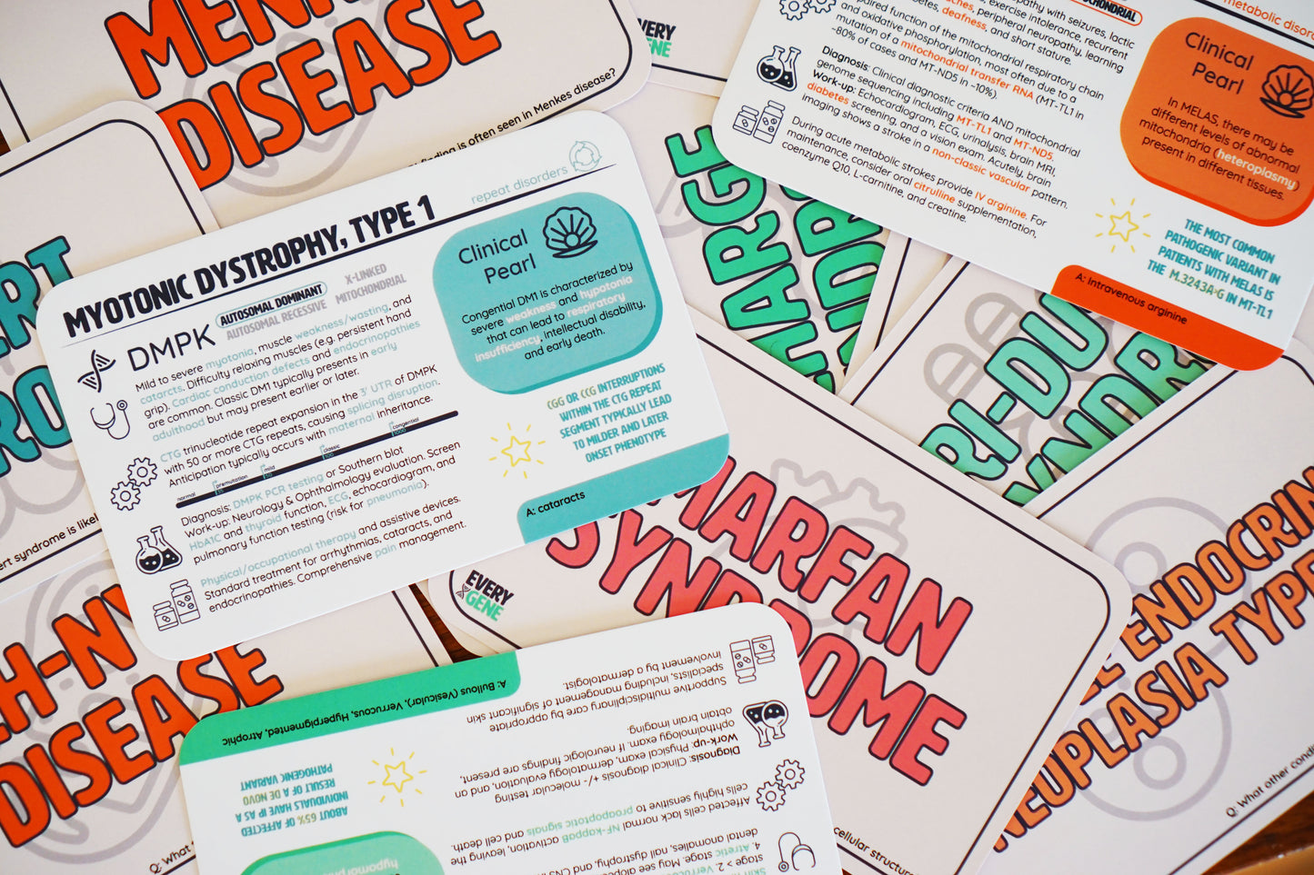 EveryGene Flashcards: 101 Must-Know Genetic Conditions