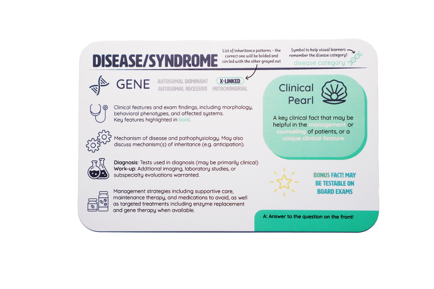 EveryGene Flashcards: 101 Must-Know Genetic Conditions